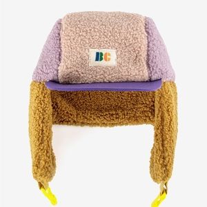Color block sheepskin chapka